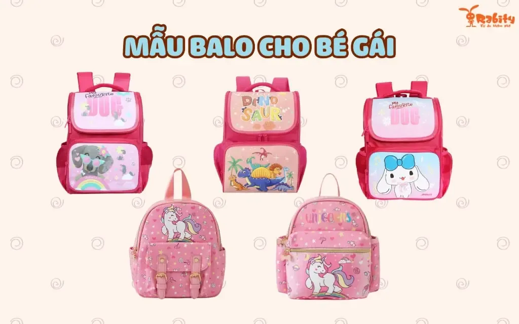 Top 10 mẫu ba lô cho bé gái họa tiết đáng yêu nhất năm nay